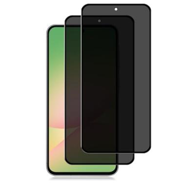 Imagem de MiKoyi Pacote com 2 protetores de tela de privacidade para Samsung Galaxy A56, película de vidro temperado, antiarranhões, cobertura total, dureza 9H, sem bolhas, tela de privacidade antiespião para