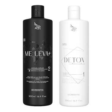 Imagem de Escova Progressiva Me Leva Zap Profissional Shampoo Detox e Mascara Capilar 2x 500ml