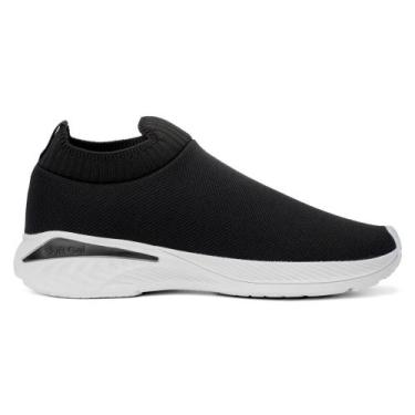 Imagem de Tênis Esportivo Casual Slip-on Calce fácil - Play, Preto, Branco, 37