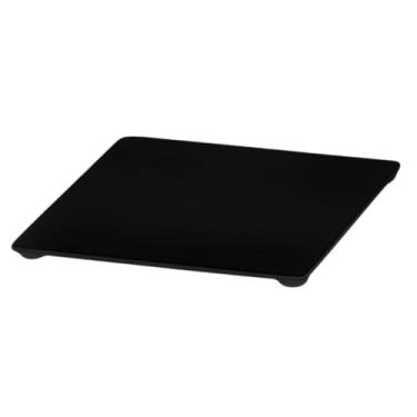 Imagem de Bandeja Vidro Lavabo Sala Cozinha Quadrada Decorativa 20x20 (Preto)