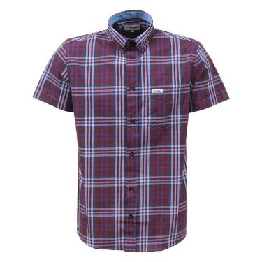 Imagem de Camisa Masculina Xadrez Roxa Manga Curta Wrangler 37792