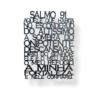 Imagem de Salmo 91 Painel Quadro em MDF 20x27 Decoração Parede