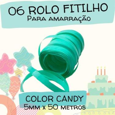 Imagem de Kit Color Candy Fitilho Rolo para Embalagens e Presentes Prático e Ver