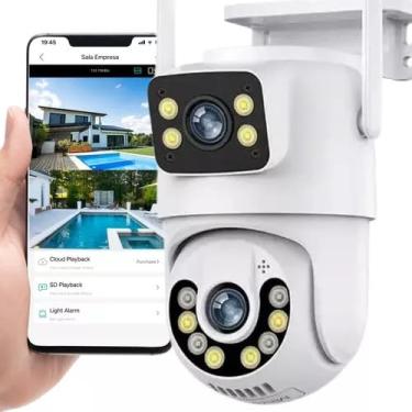 Imagem de Camera de Segurança Wifi Interna Externa Prova D'agua com visão noturna e detecção de movimento