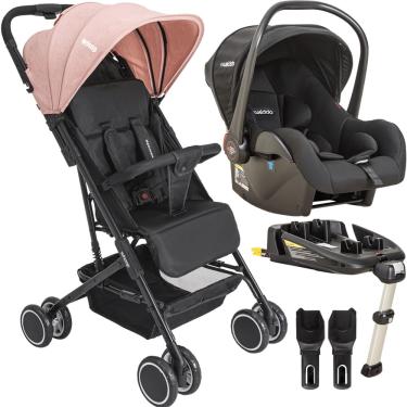 Imagem de Carro Mascote Rosa Bebe Conforto Base isofix Kiddo