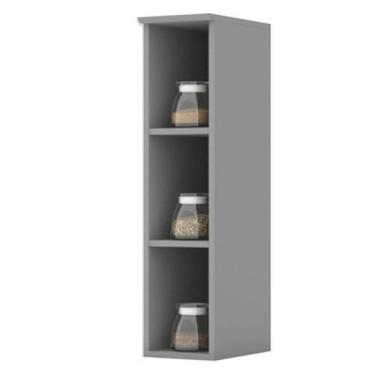 Imagem de Armario Aereo Com Nicho MDF 20 cm Americana C360 Cinza Henn, Cinza