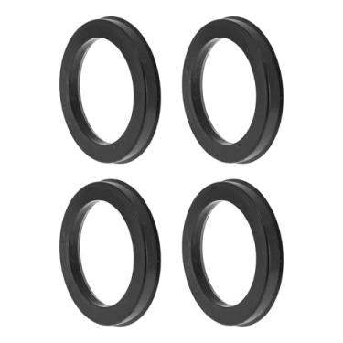 Imagem de INFINAUTO Anéis centralizados de cubo de roda de carro de 87,1 mm a 64,1 mm rodas de policarbonato preto eixo central amortecedor Hubrings 4 peças