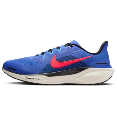 Imagem de Nike Tênis de corrida masculino Air Zoom Pegasus 41, Astronomy Blue Hot Punch Preto, 13.5