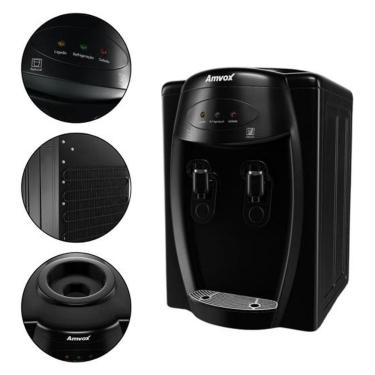Imagem de Bebedouro de Água De Mesa Com Duas Torneiras Amvox Abb 510 Com Compressor 1.6L