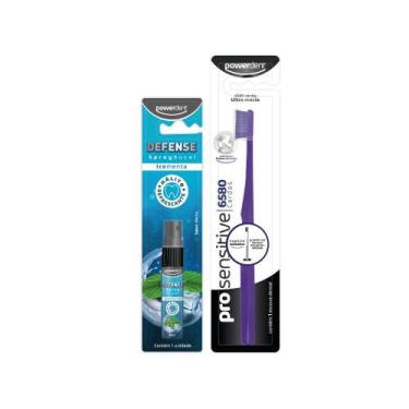 Imagem de Kit Spray Bucal Ice Menta + Escova de Dente Pro Sensitive - PowerDent,