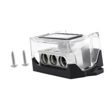 Imagem de AsrMyjcx Bloqueio de energia genérica compacto Acessório de distribuidor de aterramento de energia para o amplificador de carro Carro automático de barco, 1 a 3, 4.6cmx8.1cmx3.3cm