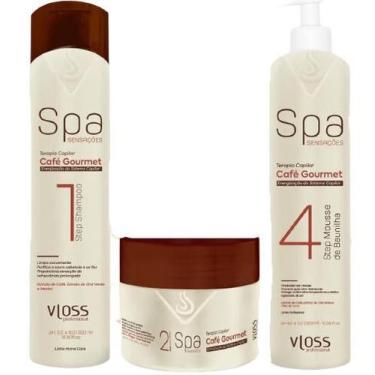 Imagem de Kit Vloss Home care Terapia Capilar Café Goumert 3x300ml