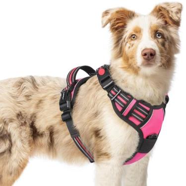 Imagem de Arnês para cães rabbitgoo atualizado, sem tração, rosa médio, rosa