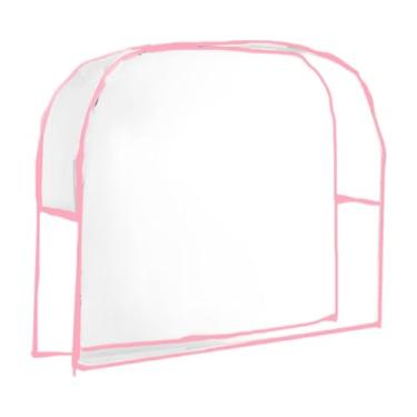 Imagem de harayaa Cadeira de cadeira transparente de cadeira de salão de salão de salão de salão de salão reutilizável transparente PVC Professional Barber Cadeir,