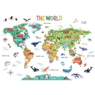 Imagem de DECOWALL Adesivos de parede SG2-2423 Animal World grandes removíveis para quarto de bebê sala de estar arte mural decoração sala de jogos casa menino