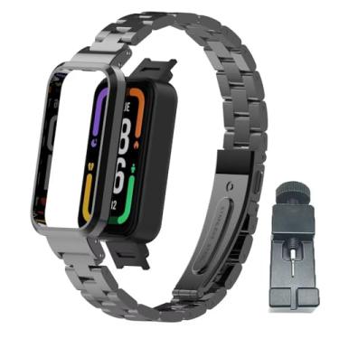 Imagem de T-BLUER Pulseira de substituição de aço inoxidável para Xiaomi Redmi Smart Band Pro, pulseira inteligente para Xiaomi Redmi Smart Band Pro