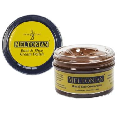 Imagem de Meltonian Esmalte creme para sapatos - Cera natural e óleos - Esmalte marrom e preto para couro - restaura e protege, mais de 60 cores, Marrom escuro, One Size