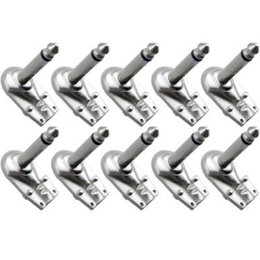 Imagem de Kit 10 Plug Conector P10 Mono Em L Modelo Cachimbo Qualidade - RPC