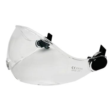 Imagem de JHJEWH Óculos de segurança ANSI Z87, acessórios de viseira de capacete rígido OSHA, substituição de óculos de proteção de capacete de segurança, protetor ocular