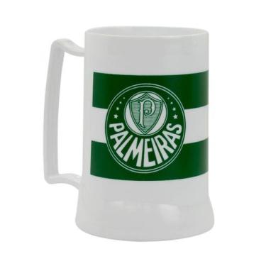 Imagem de Caneca Branca Gel Isolante Térmico 400ml - Palmeiras - J J Ferrari Bri