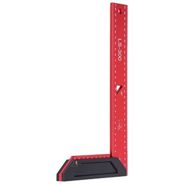 Imagem de Quadrados de Madeira Em Enquadramento de Alumínio, Régua de Escalonamento de, Prevenção de Deformidade, ângulo de 90 Graus, para Carpinteiro (300 mm)