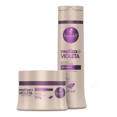 Imagem de Haskell Extend Color Shampoo 300ml e Máscara Matizadora Roxo 250g