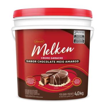 Imagem de Creme Ganache Chocolate Meio Amargo 4kg Melken - Harald