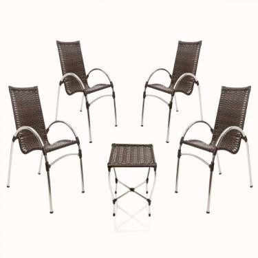 Imagem de Conjunto Poltronas Para Varanda Edícula Jardim Preto
