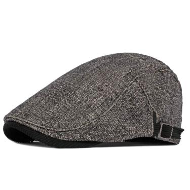 Imagem de Boina Italiana Unissex Viseira Ajustavel Moda Casual Preto
