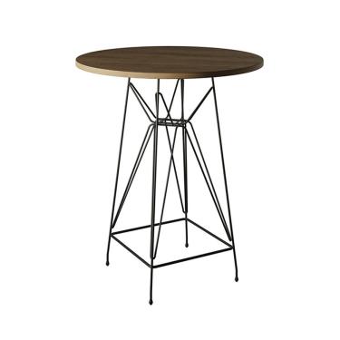 Imagem de Mesa Bistrô Alta Eames Eiffel 60Cm Amêndoa Base Ferro Preto