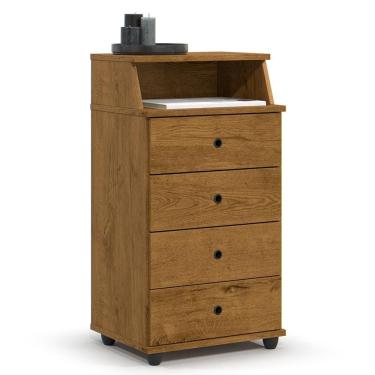 Imagem de Mesa De Cabeceira Quarto Luxo New Ii Com 4 Gavetas Freijo Freijo