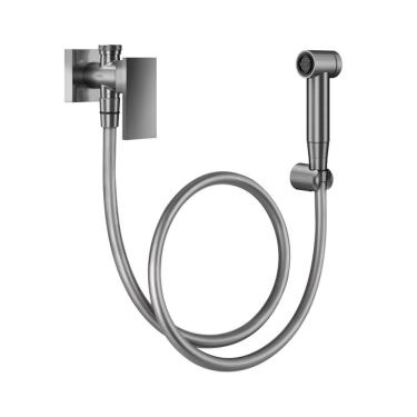 Imagem de Ducha Higiênica Docol New Edge 925670 Com Registro E Derivação Grafite Escovado