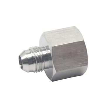 Imagem de HFS (R) Adaptador redutor fêmea JIC 2.5 cm para macho JIC 1/5.1 cm aço inoxidável 304