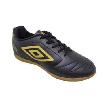 Imagem de Chuteira Umbro Class 2.2 Jr Futsal Infantil - Preto+dourado-Masculino
