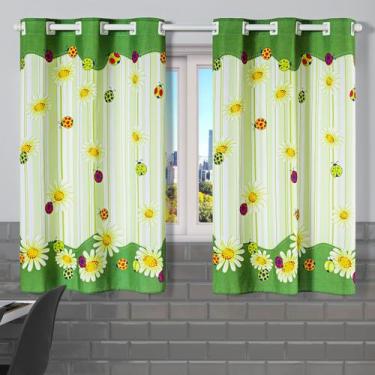 Imagem de Cortina de Cozinha 2,20m x 1,30m Estampada Decorativa para Janela Alta