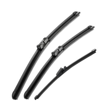 Imagem de Kit com 3 Palhetas Limpador para-brisa Dianteiras e Traseira para,Palheta do Limpador de Para-brisa Premium para Todas as Estações para VW Golf 5 2005-2009,Borracha Natural Top Lock