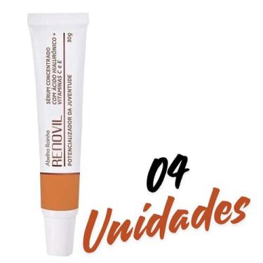 Imagem de Kit Sérum Anti-Idade Renovil com Vitamina C e E - 4 Unidades - Abelha 