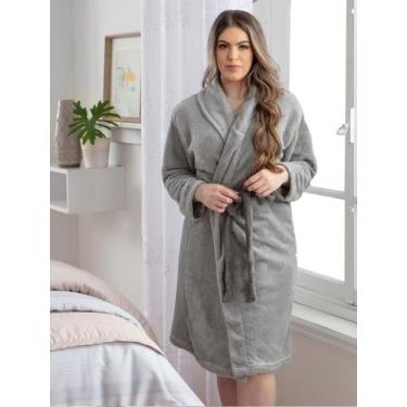 Imagem de Roupao Plus Size Microfibra Adulto XGG Aveludado Unissex - Bella Layet