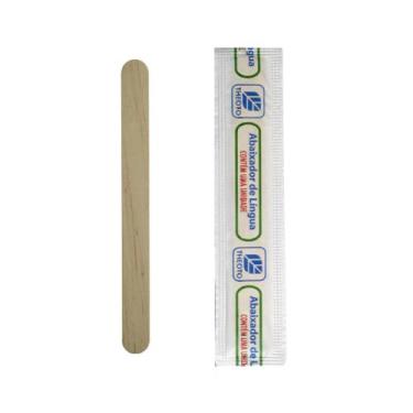 Imagem de Abaixador de Língua Madeira Embalado Individualmente Pct C/ 100 Und - 