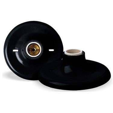 Imagem de Plafon Ilumi Preto E27 Soquete Porcelana Plafonier 250V