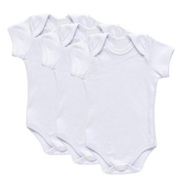 Imagem de Body Bebê Branco Kit 3 peças 100% Algodão - Juca Baby, G