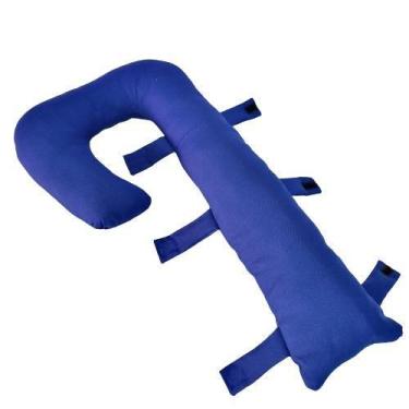 Imagem de Almofada Travesseiro Protetor Cinto Segurança Liso Azul - Maria dos Re