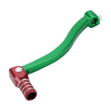 Imagem de INFINAUTO Alavanca de câmbio dobrável de motocicleta para Kayo T6 Alavanca de mudança de pedal de liga de alumínio Braço verde Cabeça vermelha com anel prateado