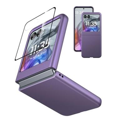 Imagem de Eastcoo Capa Slim Fit Moto Razr 2024/Moto Razr 50 5G, [película frontal rígida integrada + parte traseira rígida de policarbonato] [sensação fosca] Capa protetora de corpo inteiro antiderrapante leve