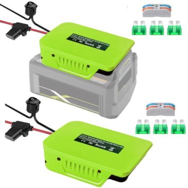 Imagem de MAKBOS 2 Peças Para Adaptador De Bateria Ryobi 40V, Carregador Robótica, Conector Encaixe Carro E Caminhão Rc, Estação Conversora Uso Faça Você Mesmo, Com Fusível Kit Terminais Fio