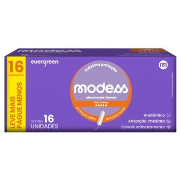 Imagem de Absorvente Interno Modess Fluxo Intenso com 16un - Evergreen