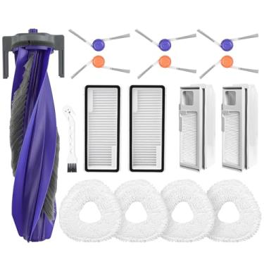 Imagem de Kit de acessórios de substituição para aspirador de pó robô Narwal Freo Pro, 1 escova de rolo principal, 2 sacos de pó, 2 filtros Hepa, 4 esfregões, 6 escovas laterais, 1 ferramenta de limpeza
