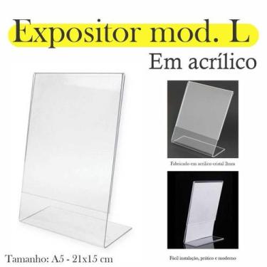 Imagem de Display l Expositor 21x15 Acrílico Cardápio Pix Qr A5 Ver - NoBrand