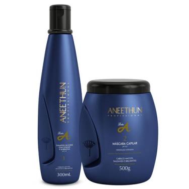 Imagem de Kit Linha A Shampoo 300ml + Mascara 500g Aneethun Hidratação