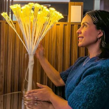 Imagem de Árvore Abajur Decoração de vaso, arranjo de vaso iluminado, luminária bivolt